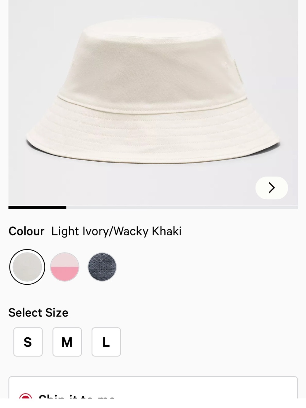 Kids Light Ivory Bucket Hat Reversible